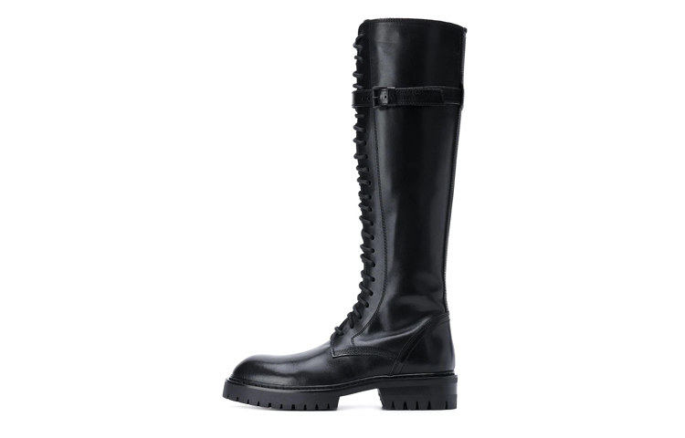 Высокие сапоги женские черные Ann Demeulemeester