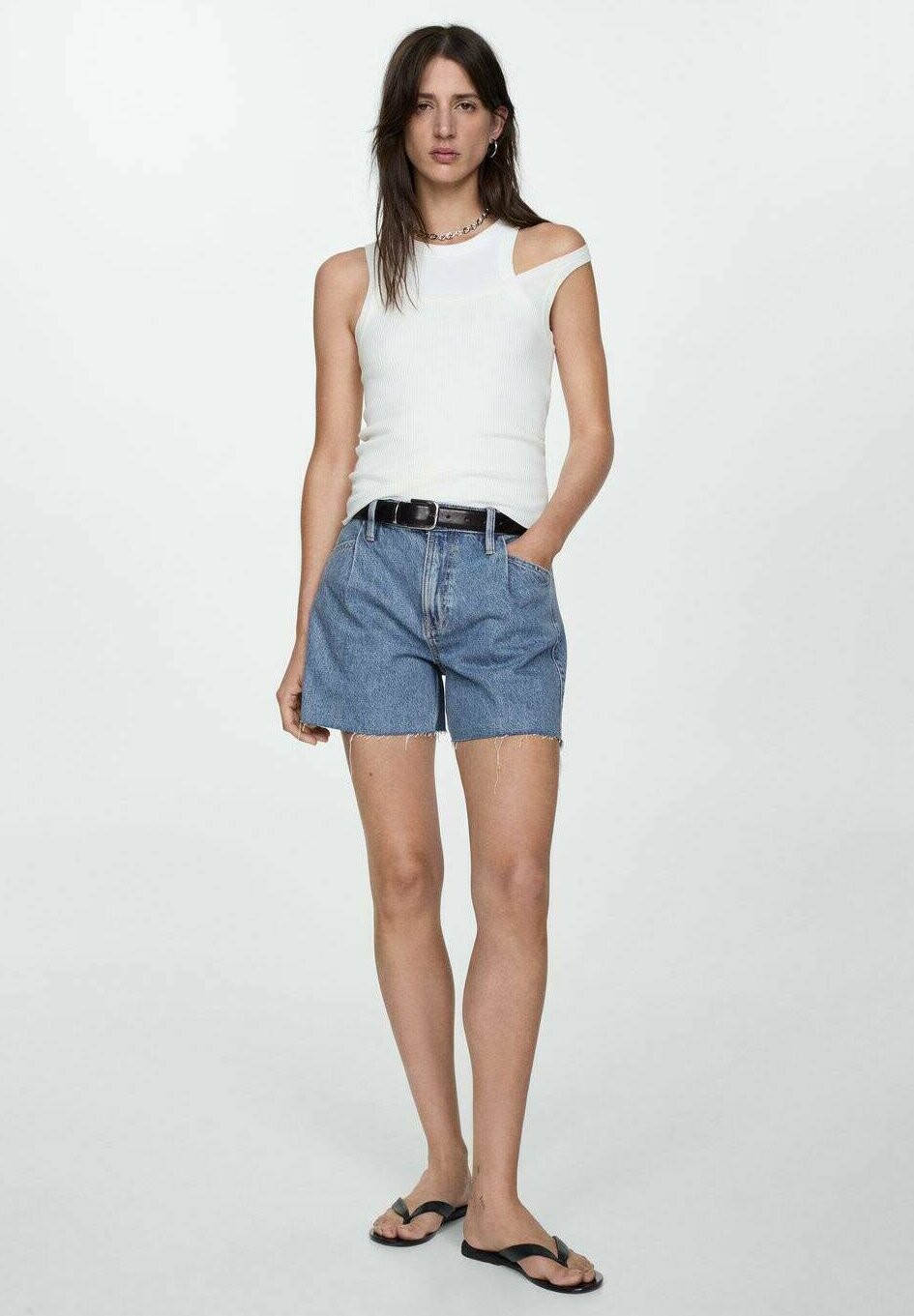 

Джинсовые шорты IBIZA Mango, синий