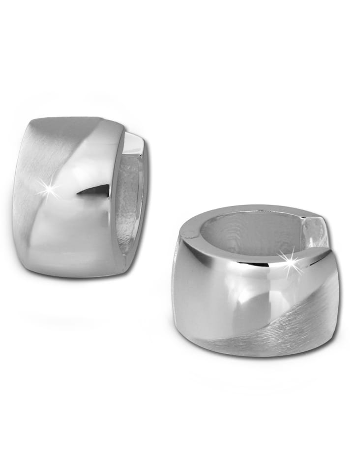 

SilberDream Серьги-кольца из серебра 925 пробы в форме волны