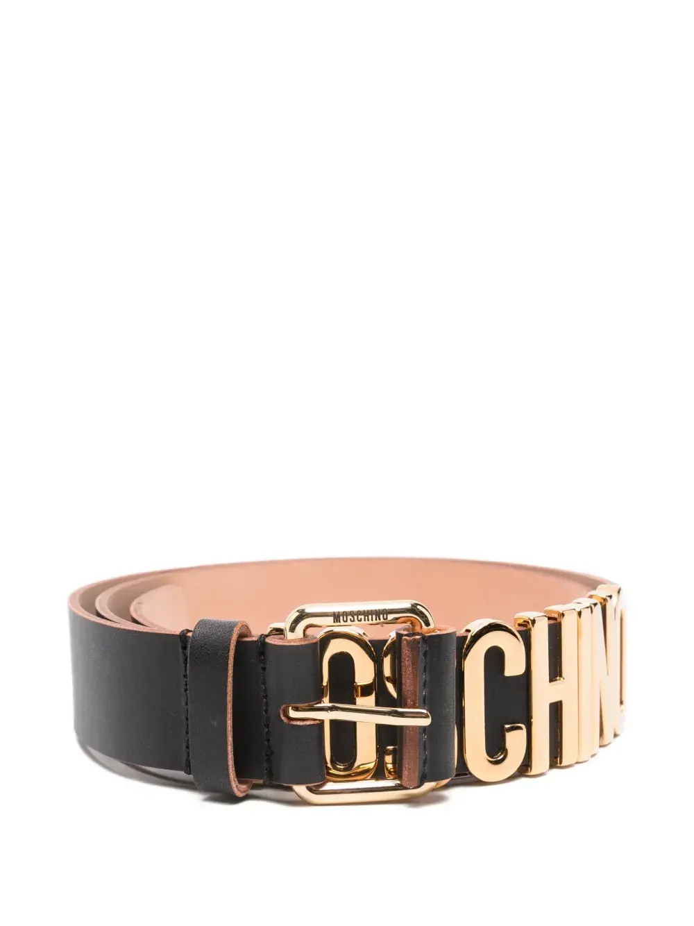 

Кожаный ремень Moschino, черный