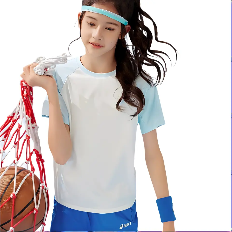 ASICS Футболка для спортивных тренировок light blue для подростков — фото 3
