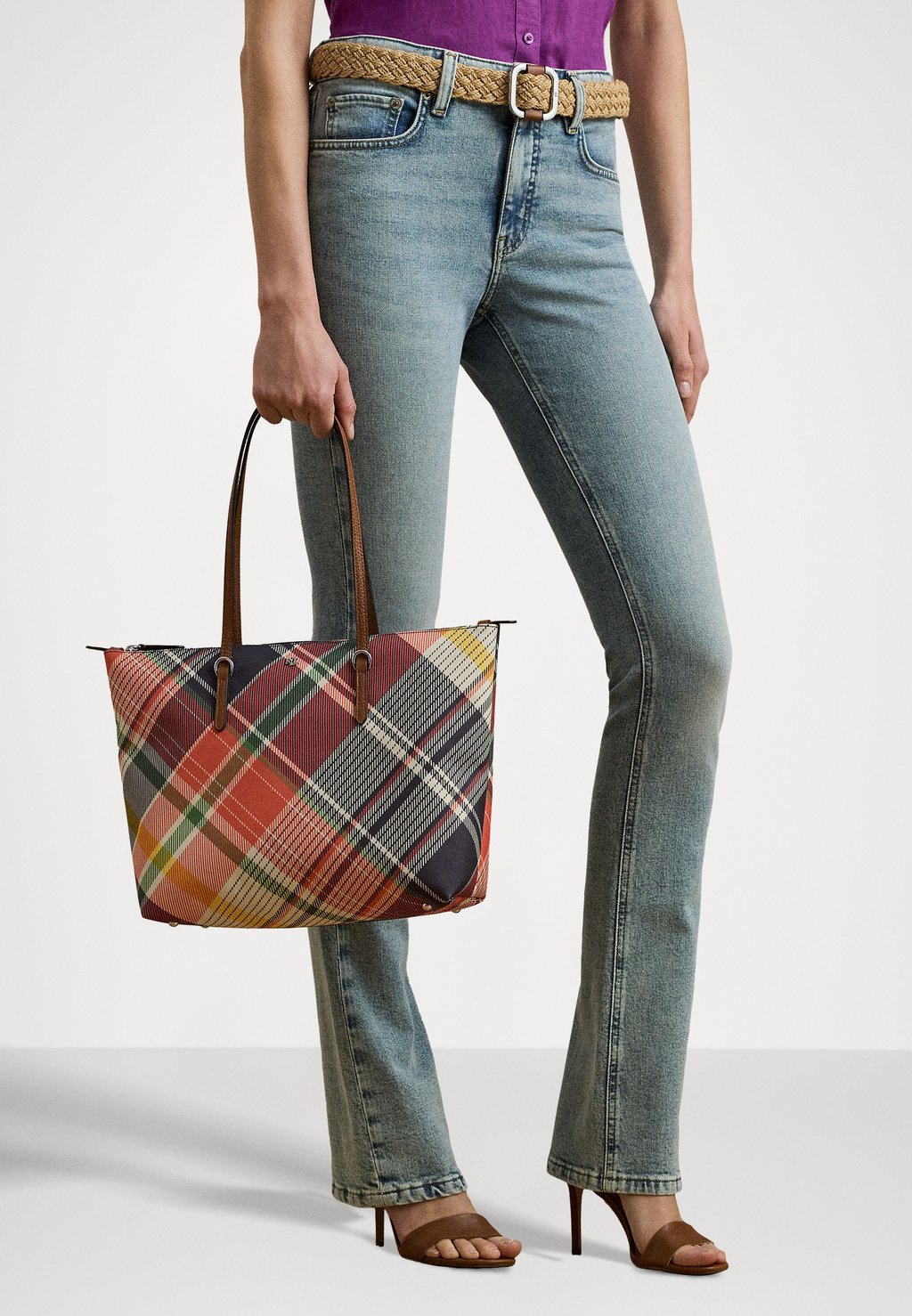 

Сумка-тоут NYLON MEDIUM KEATON TOTE BAG Lauren Ralph Lauren, мультиколор