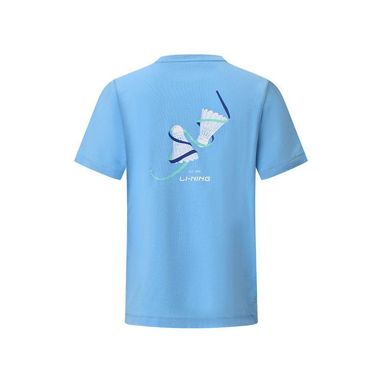

Футболка для бадминтона LiNing Unisex Light Sea Blue