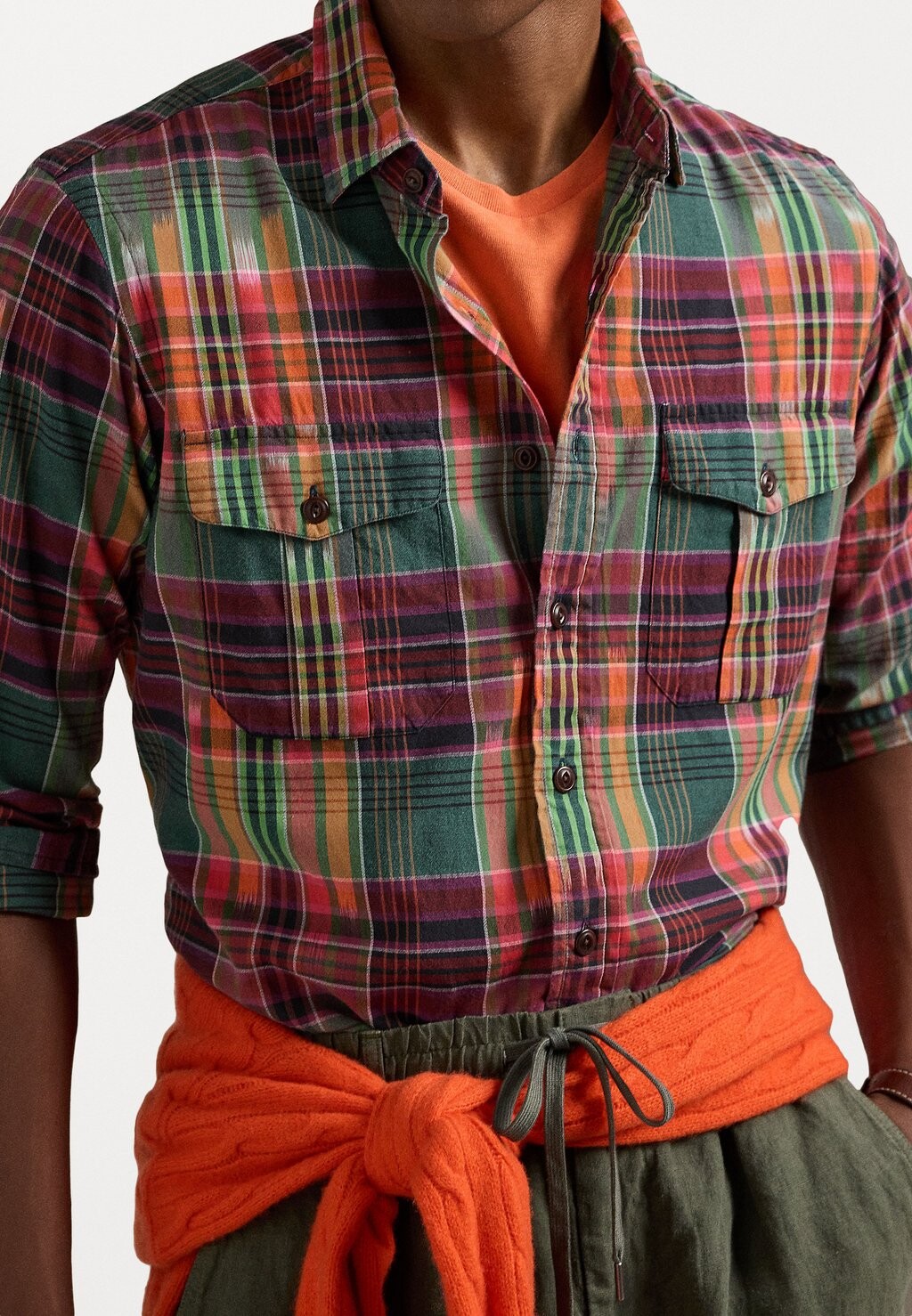 

Рубашка CLASSIC FIT MADRAS WORKSHIRT Polo Ralph Lauren, зеленый