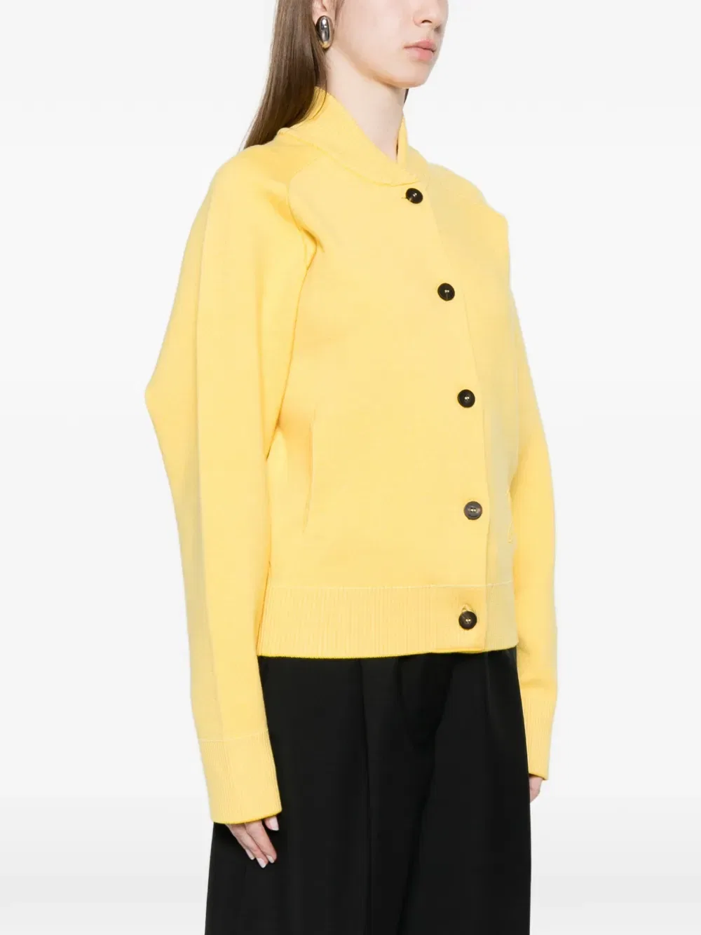 Кардиган с вышитыми пуговицами Levande Jacquemus, желтый — фото 3