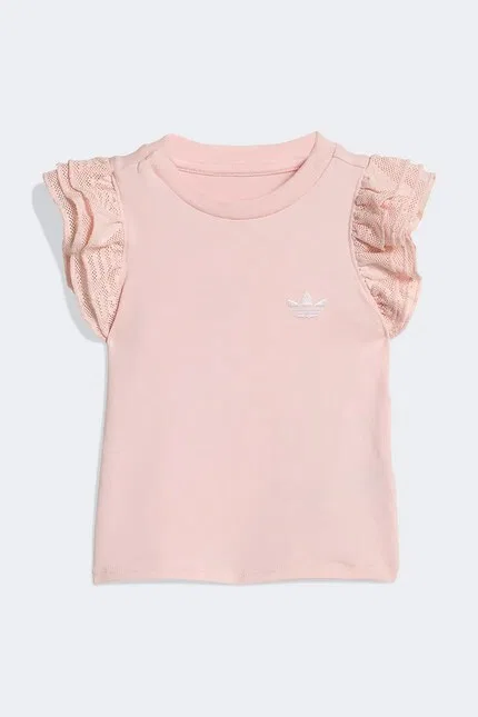 Комплект из футболки и леггинсов с принтом Adidas Originals, розовый — фото 2