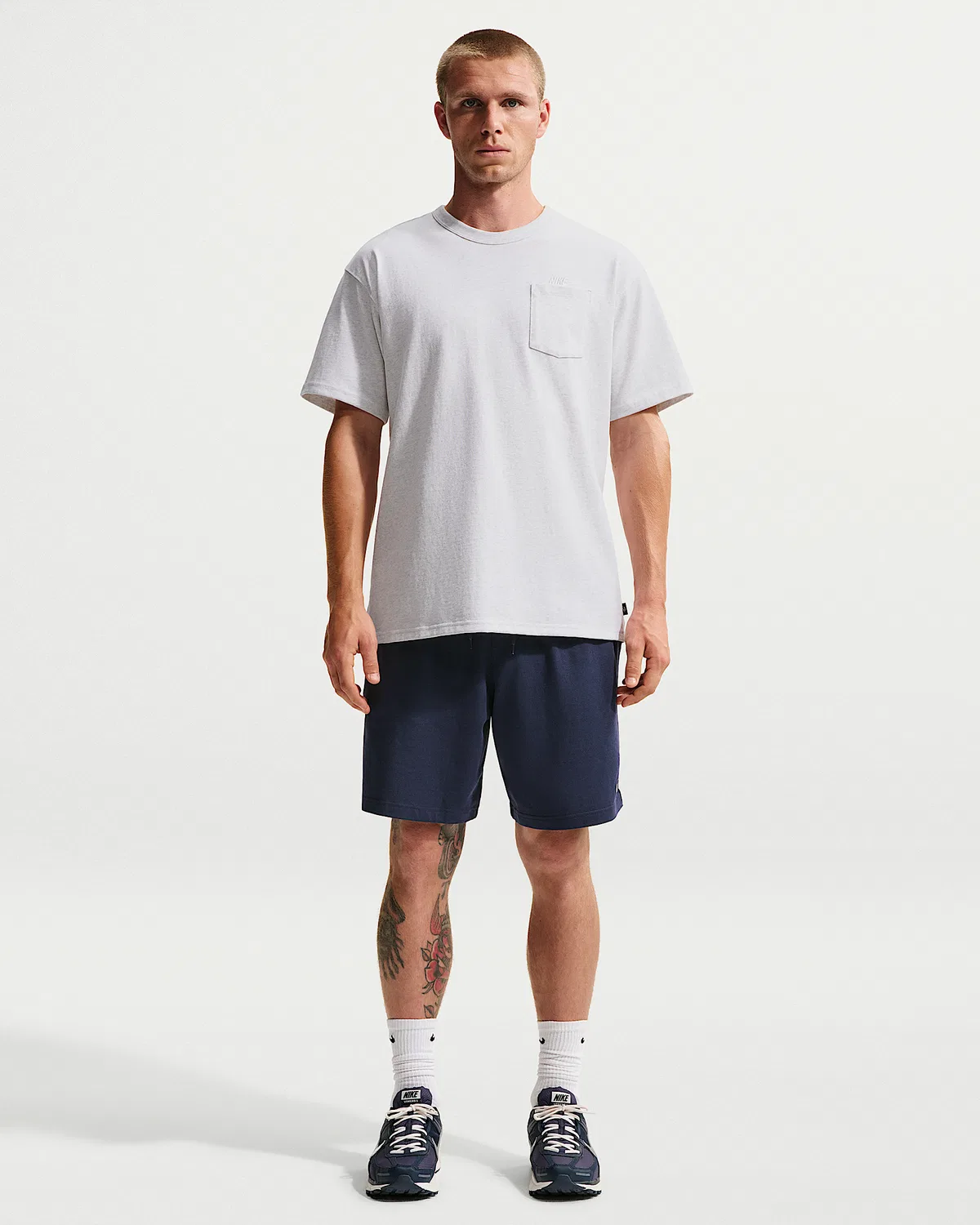 Мужские трикотажные шорты Nike Club, Obsidian/White