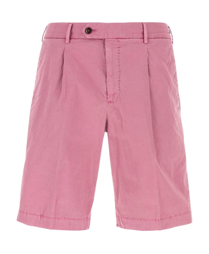 

Темно-Розовые эластичные хлопковые шорты-бермуды Pt Torino, розовый