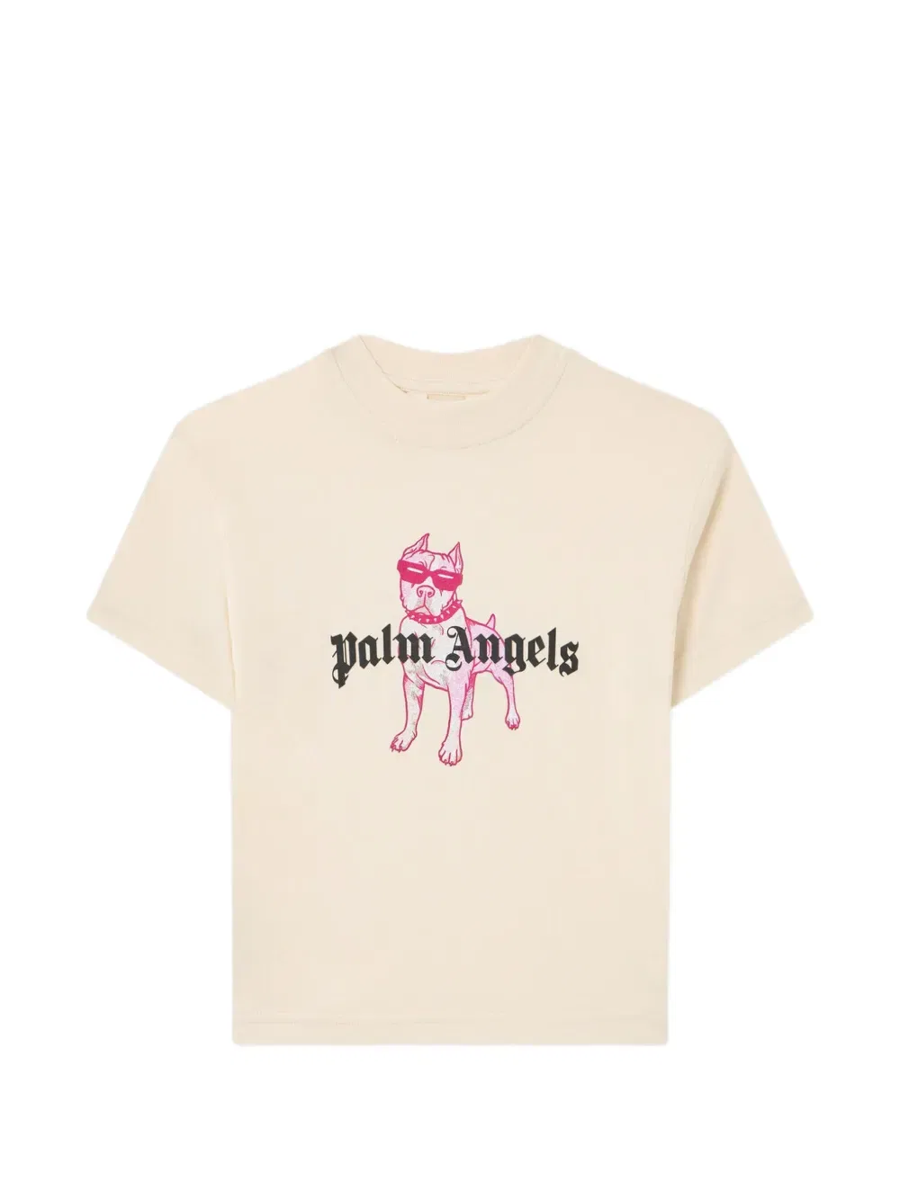 Футболка с изображением пальмовой собаки Palm Angels Kids, нейтральный