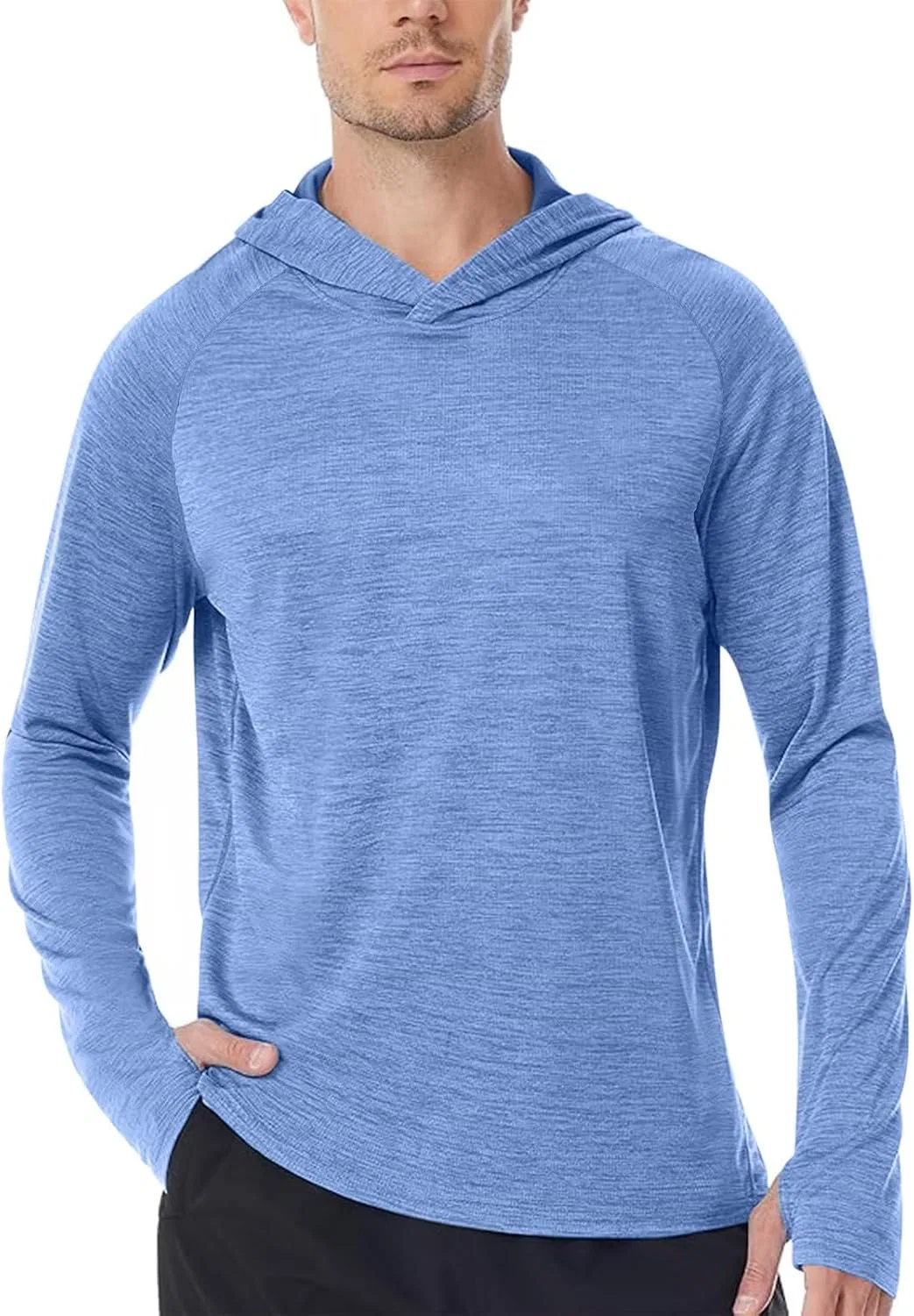 Мужская футболка с длинным рукавом UV Sun Hoodie, Blue