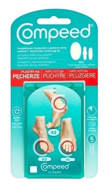 

Защитные пластыри от волдырей Compeed Na pęcherze mix, 5 шт