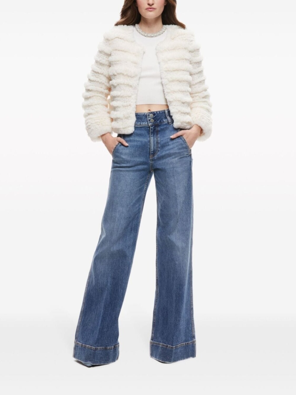

Шуба Fawn из искусственного меха alice + olivia, белый