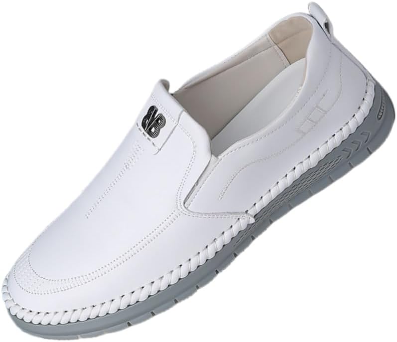 

Мужские повседневные лоферы - мягкая подошва, противоскользящие, прочные, легкие и удобные. Цельная конструкция, Модные и универсальные Clolinde, белый