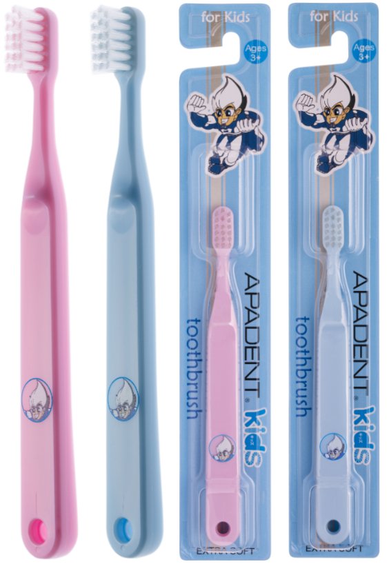 

Зубная щетка для детей 3-5 лет Apadent Kids Extra Soft Blue Pink 1 шт., , TBK01, [цвет] inna