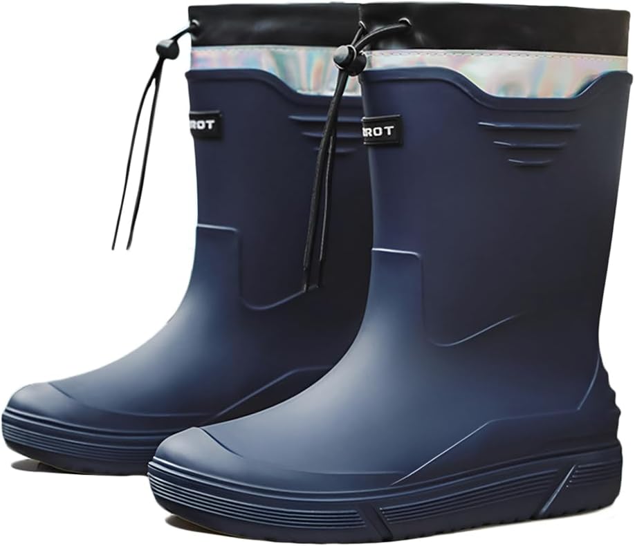 

Мужские сапоги до середины икры AUXDIQ Водонепроницаемые дождевые сапоги для улицы и сада, синий