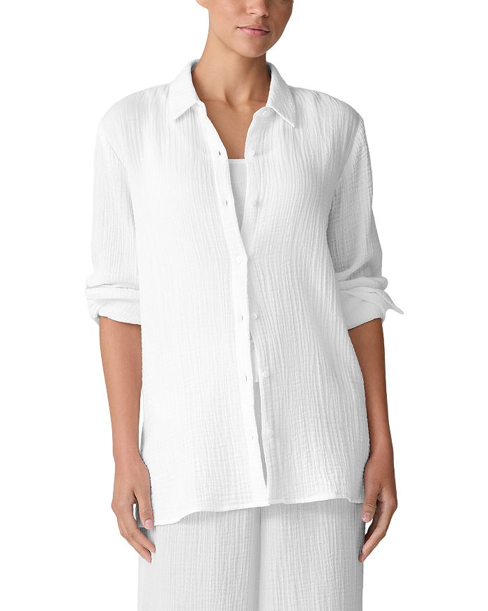 

Классическая рубашка с отложным воротником Easy Shirt Eileen Fisher, белый