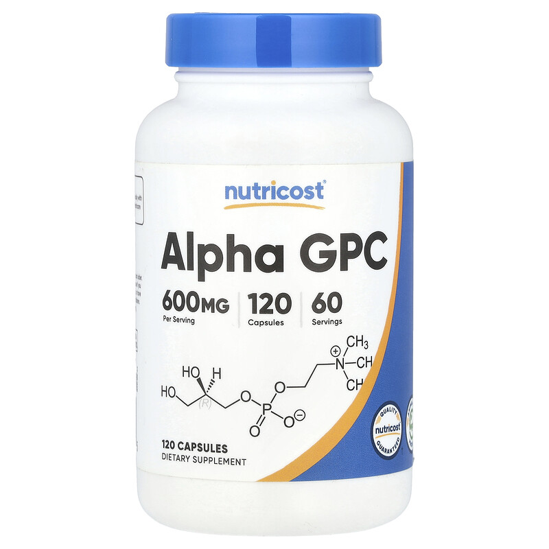 

Nutricost, Alpha GPC, 600 мг, 120 капсул (300 мг в 1 капсуле)