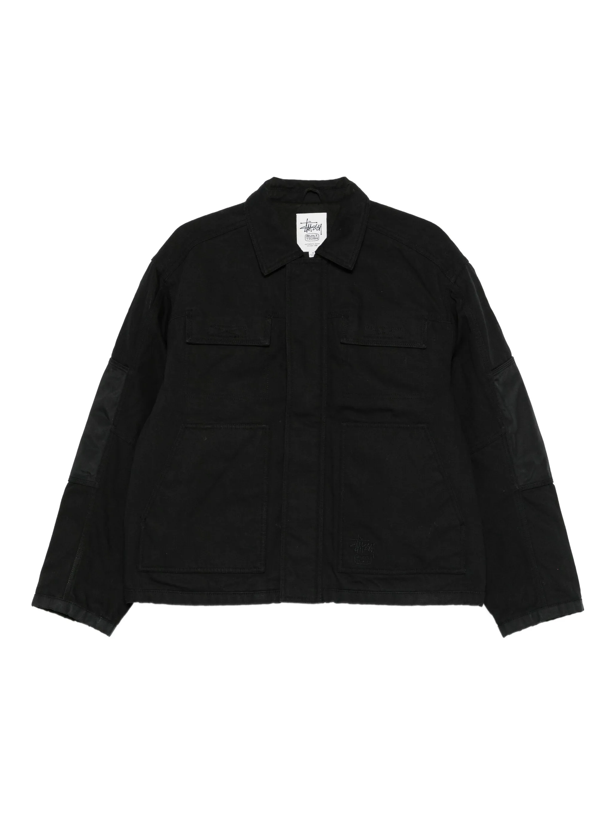 

Куртка с вышитым логотипом Stüssy, черный