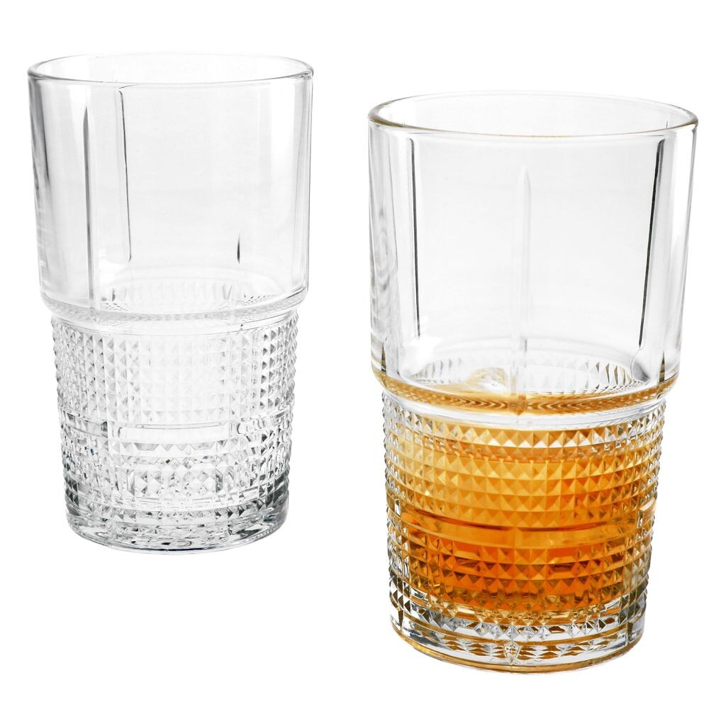 

2 стакана для лонг-дринков Novecento 405 мл I Highballs Collins I Высокое качество Bormioli