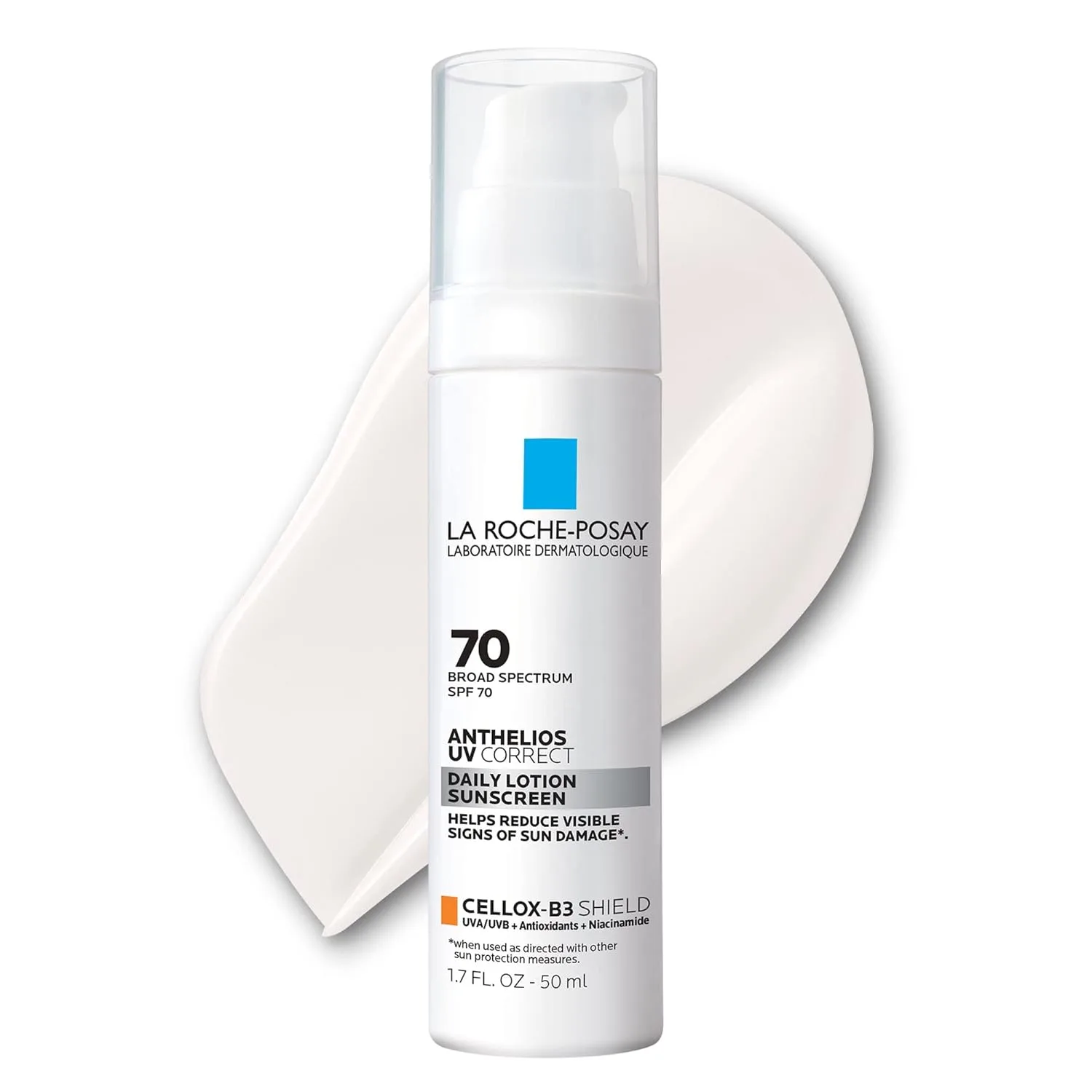 La Roche-Posay Anthelios UV Correct солнцезащитный увлажняющий крем SPF 70, ежедневный антивозрастной уход для лица с ниацинамидом для ровного тона и против морщин, защита для чувствительной кожи