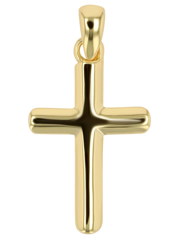 

Adeliás Женский кулон - крестик из серебра 925 пробы в золотом исполнении