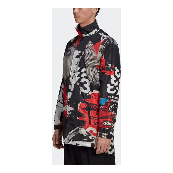 

Куртка men's y-3 graffiti printing loose long sleeves jacket multi-color Adidas, мультиколор