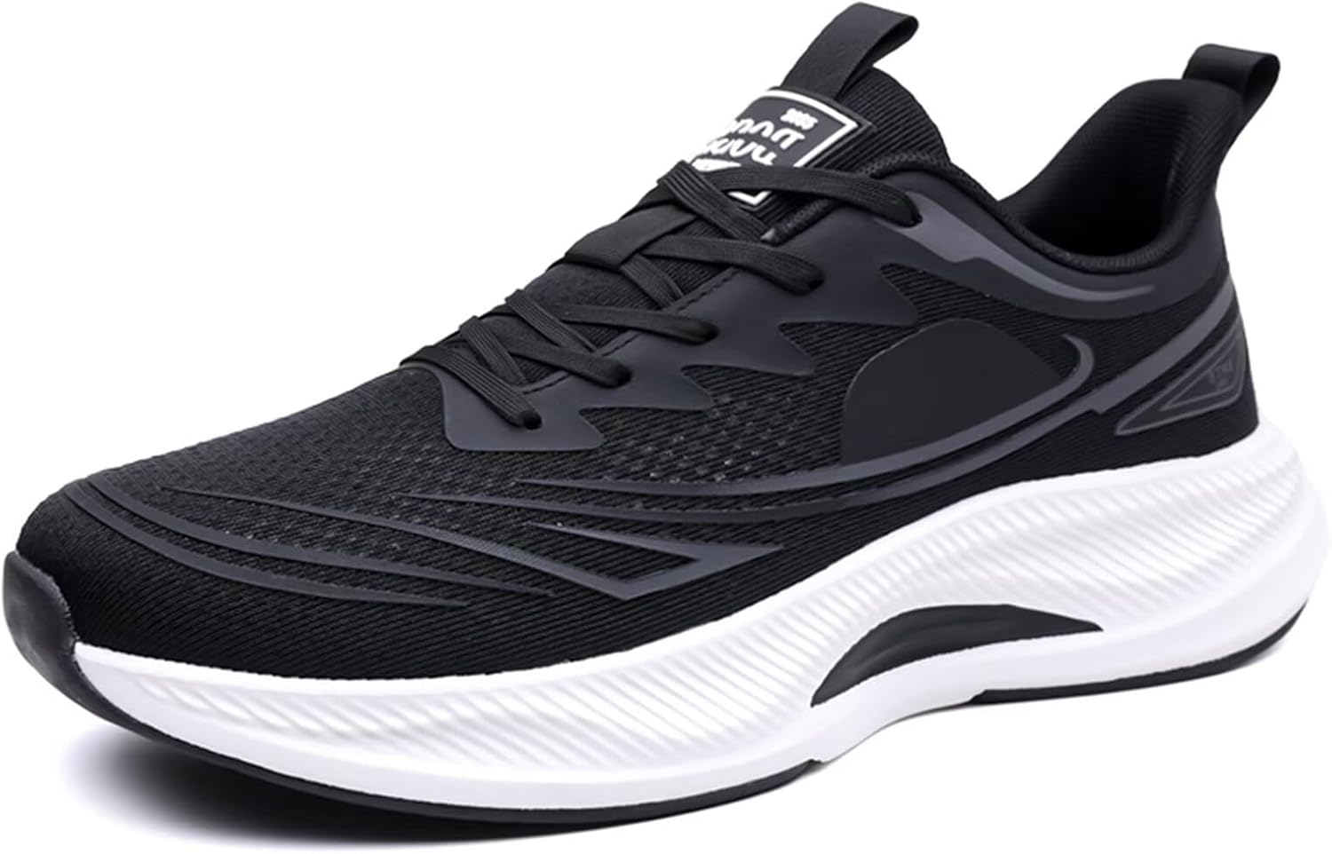 

Мужские беговые кроссовки с прочной подошвой, дышащей сеткой, удобные прогулочные и спортивные кроссовки с мягким верхом Generic, белый/черный