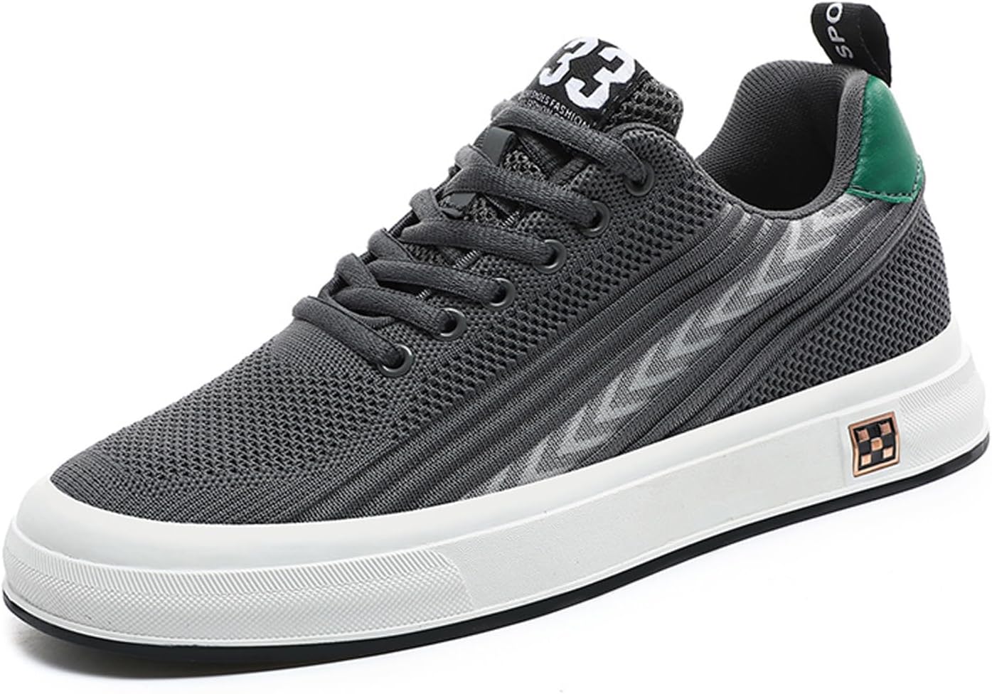 

Мужские туфли-лодочки iHinZRY с невидимой стелькой для увеличения роста, скрытая клиновидная пятка, верх из сетки, повседневная обувь, увеличивающая рост на 6 см, удобные для ходьбы, серый