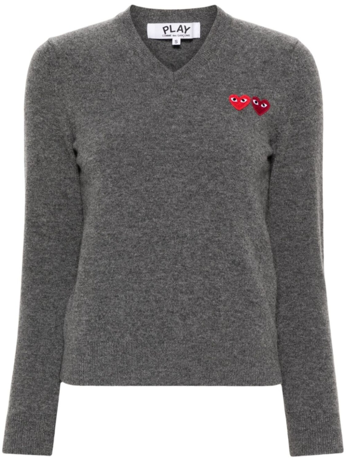 

Шерстяной джемпер с логотипом Comme Des Garçons Play, серый