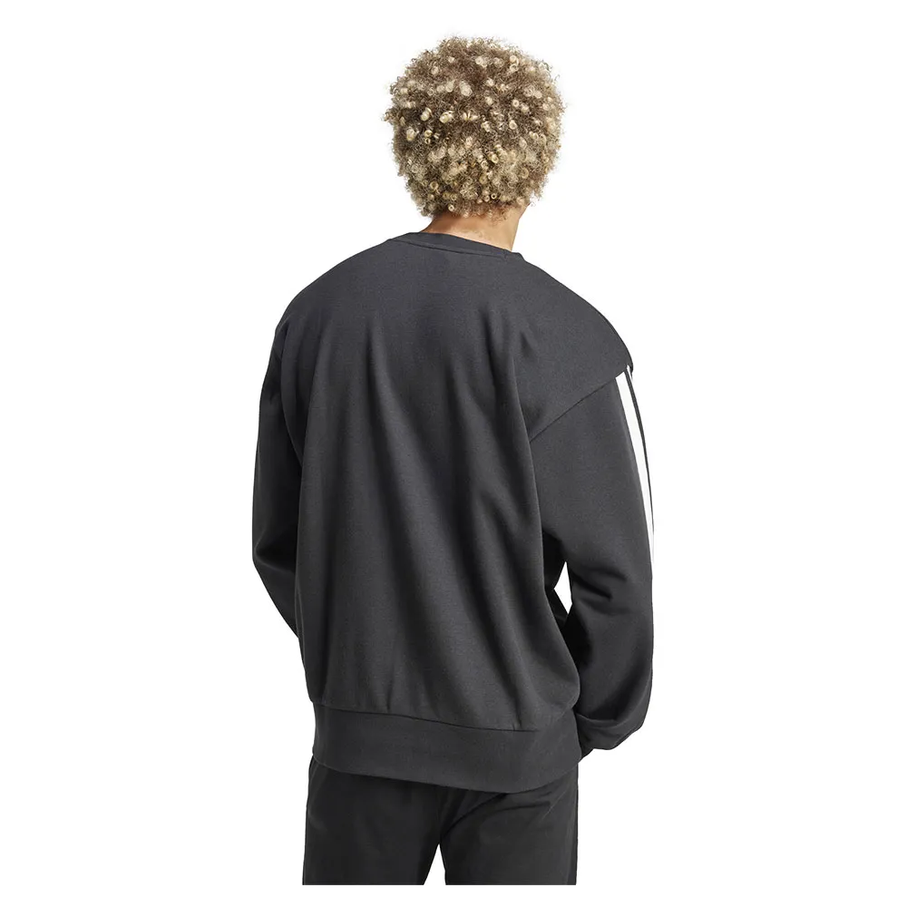 Толстовка adidas Essentials 3 Stripes French Terry, черный — фото 2