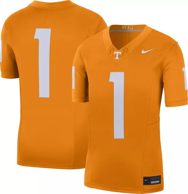 

Мужская футбольная майка Nike Tennessee Volunteers #1 Tennessee Orange Dri-FIT Limited VF
