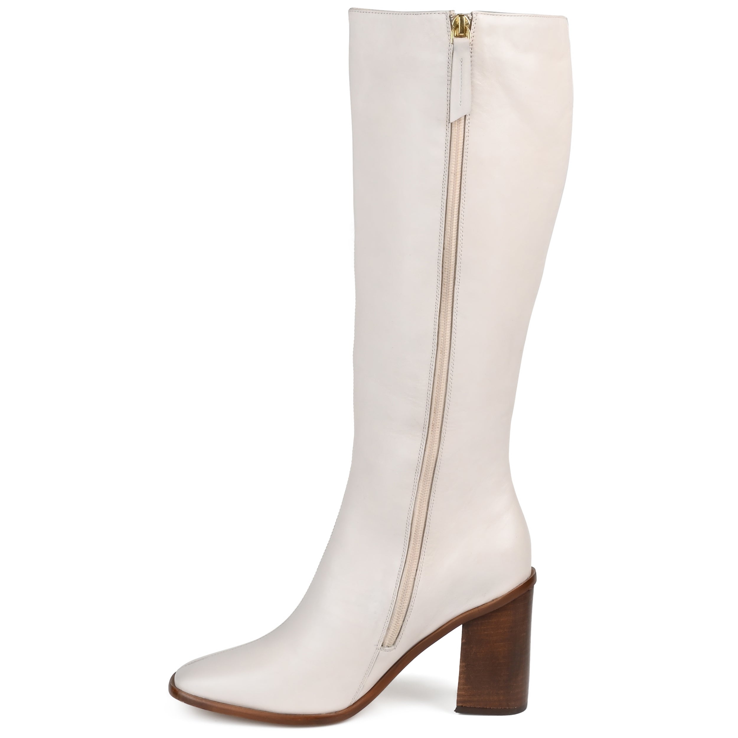 Женские ботинки Journee Signature Extra Wide Calf из натуральной кожи Tru Comfort Foam Tamori, цвет bone — фото 2