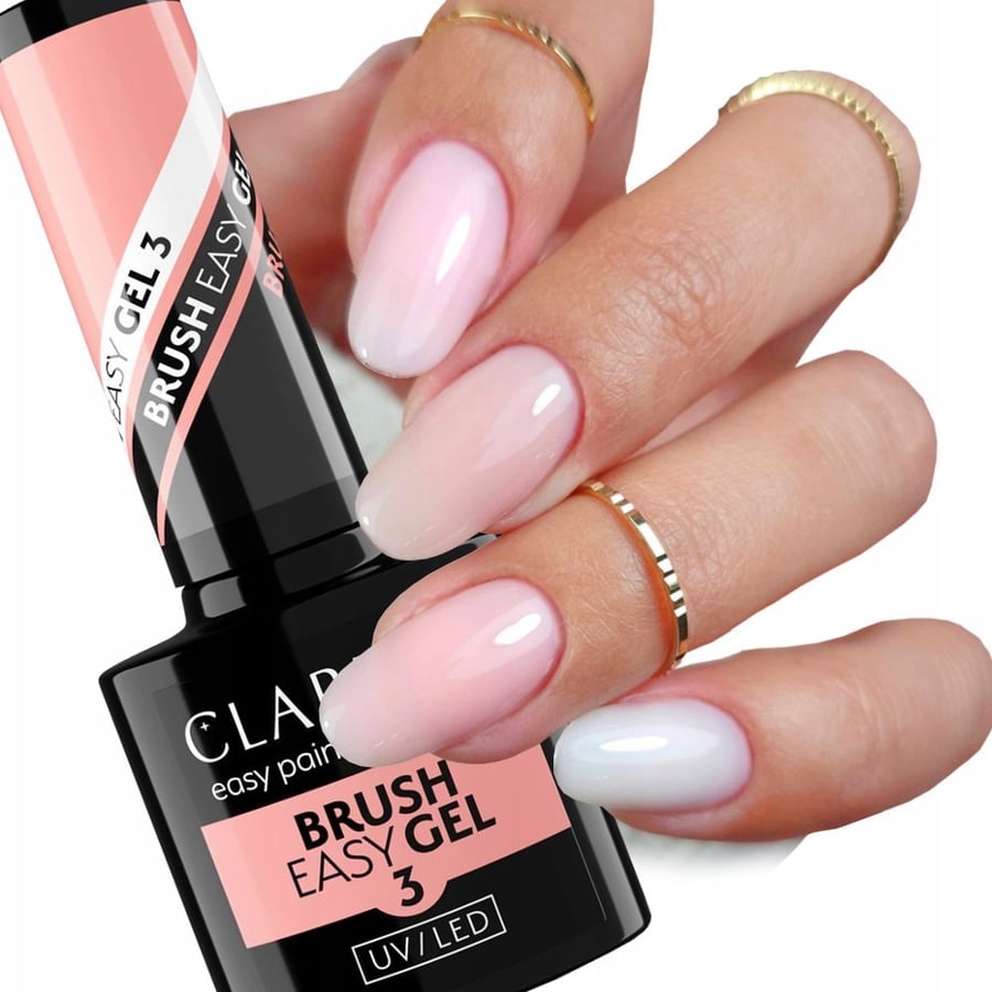 

Гель-лак Claresa Brush Easy Gel во флаконе с кисточкой 3 Nude 5 г Puderek