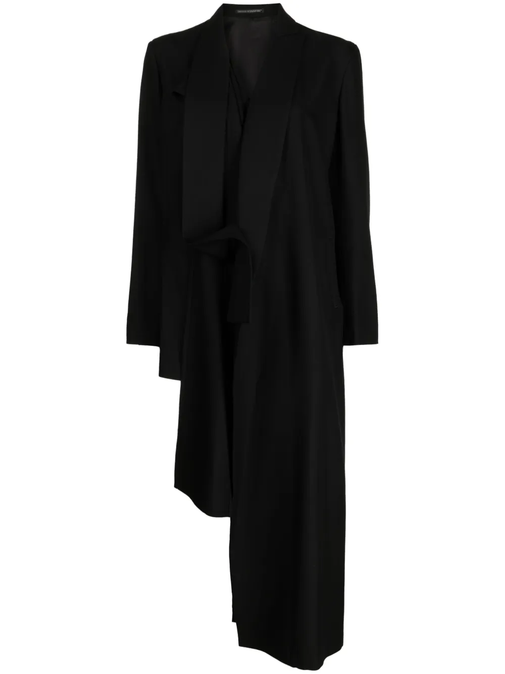 

Деконструированное пальто асимметричного кроя Yohji Yamamoto, черный