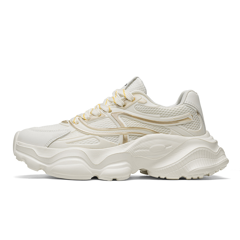 

LINGPAO Мужские бежевые кроссовки на массивной подошве, цвет Beige