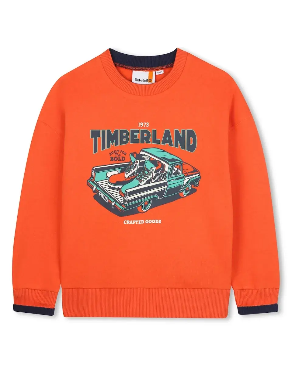 

Детский свитер с длинным рукавом Timberland, оранжевый