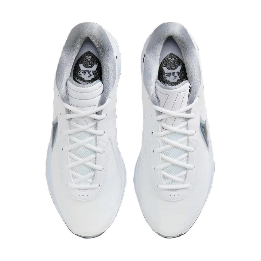 Детские баскетбольные кроссовки Nike Giannis Freak 6 Abrasion Resistant Low Top White Black — фото 4