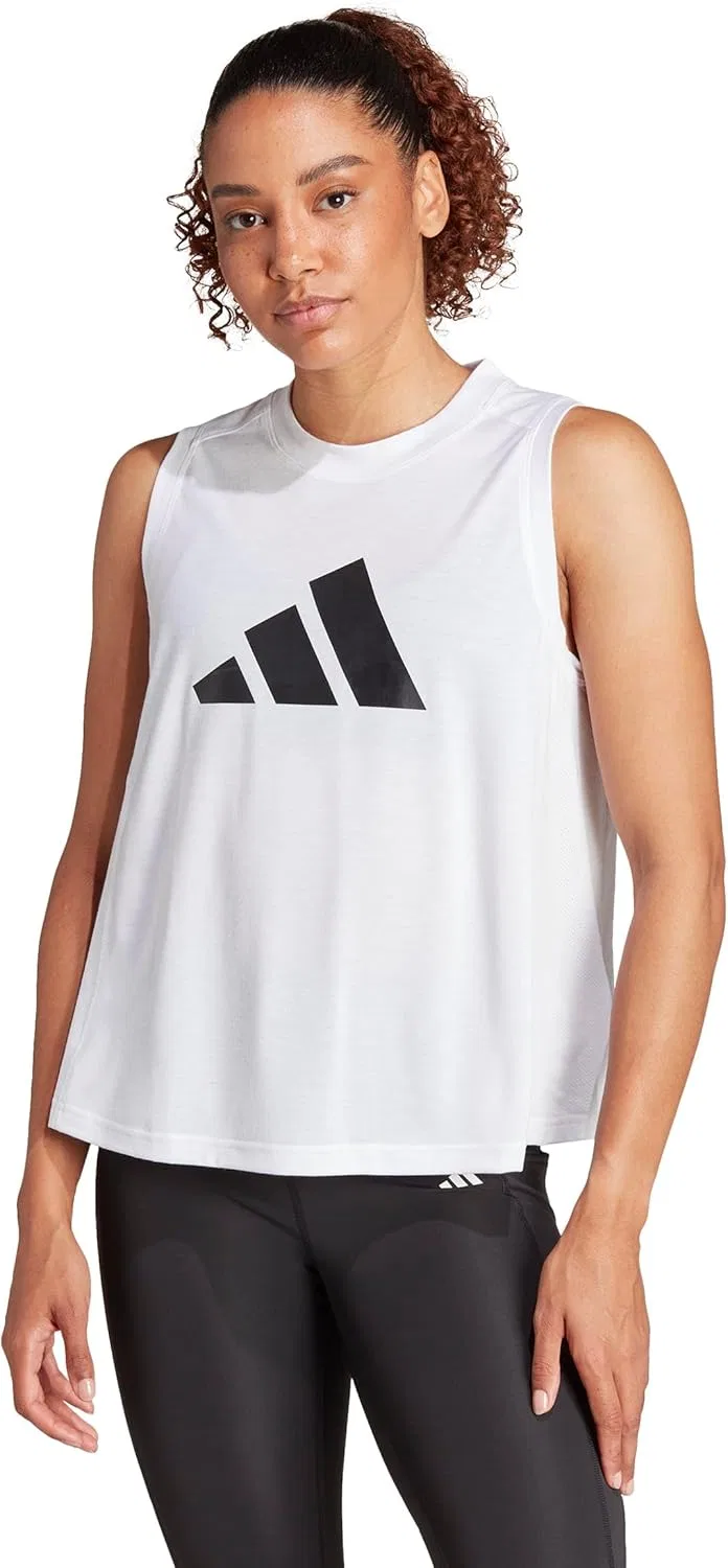Топ для тренировок adidas, женский, White/Black — фото 2