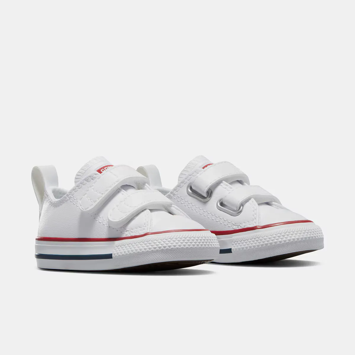 Converse Chuck Taylor All Star 2V Low кожаные повседневные кеды для малышей/малышей, белый — фото 3