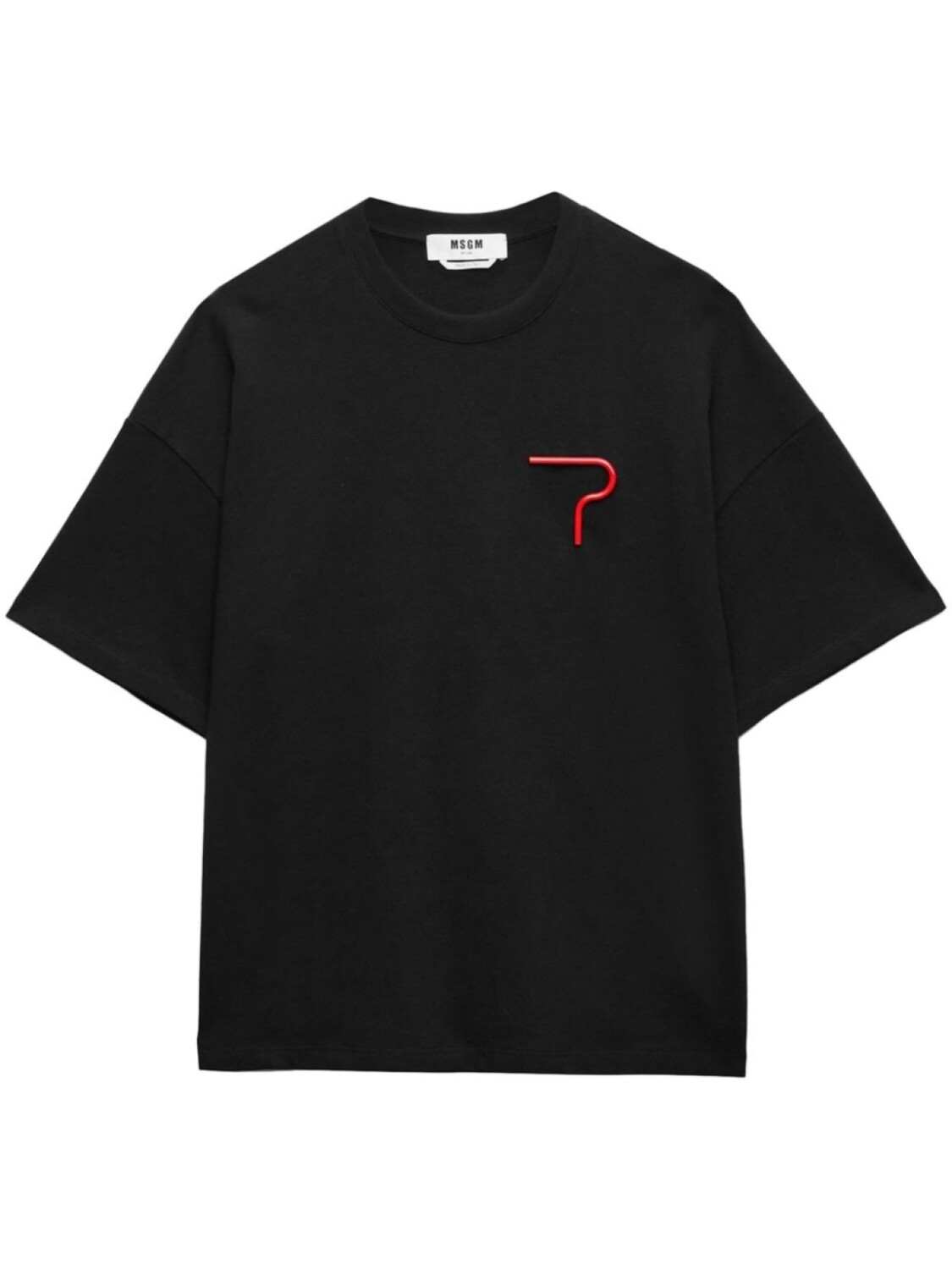 

MSGM футболка с аппликацией, черный