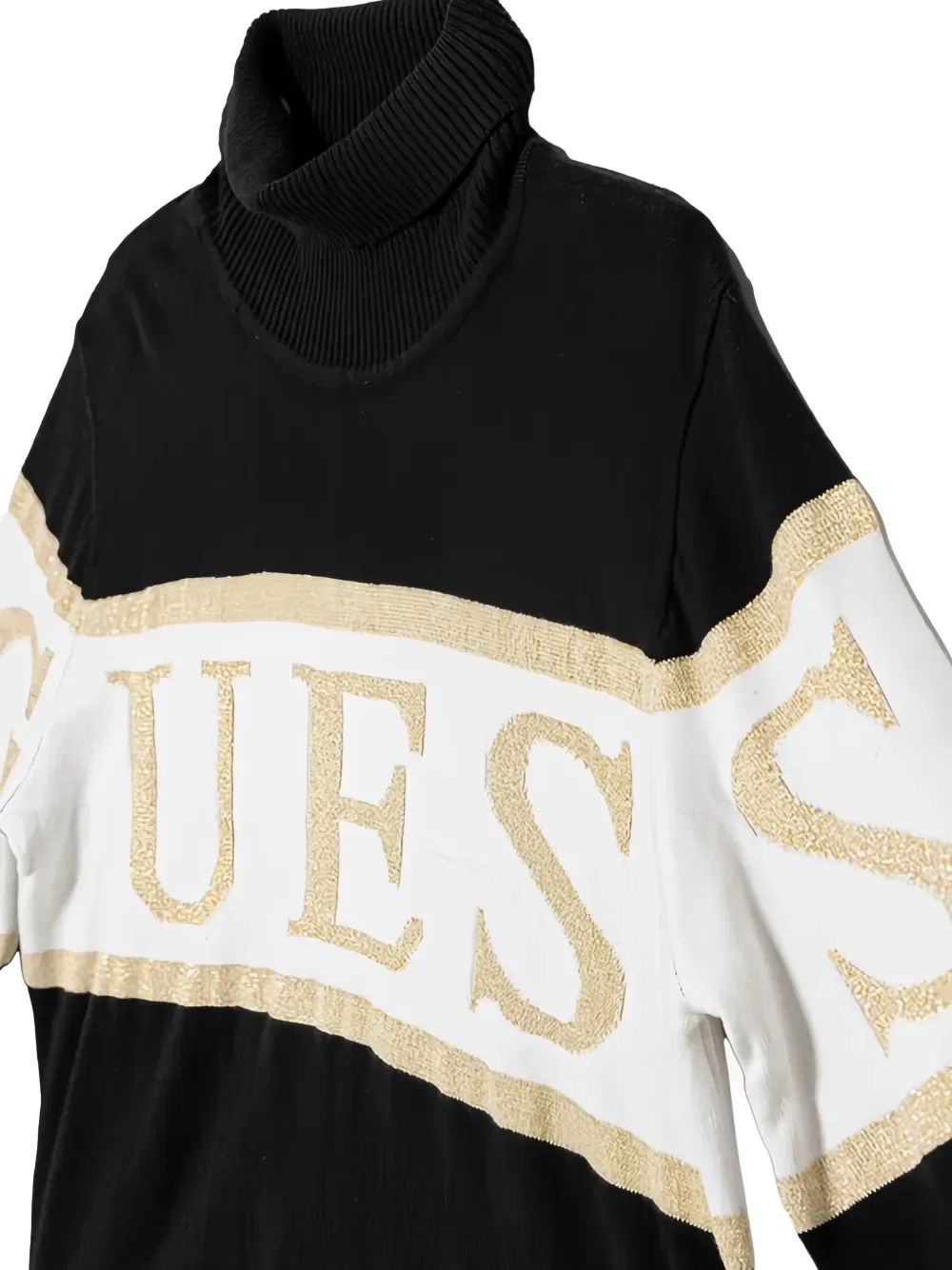 Свитер с высоким воротником и логотипом Guess Kids, черный — фото 3
