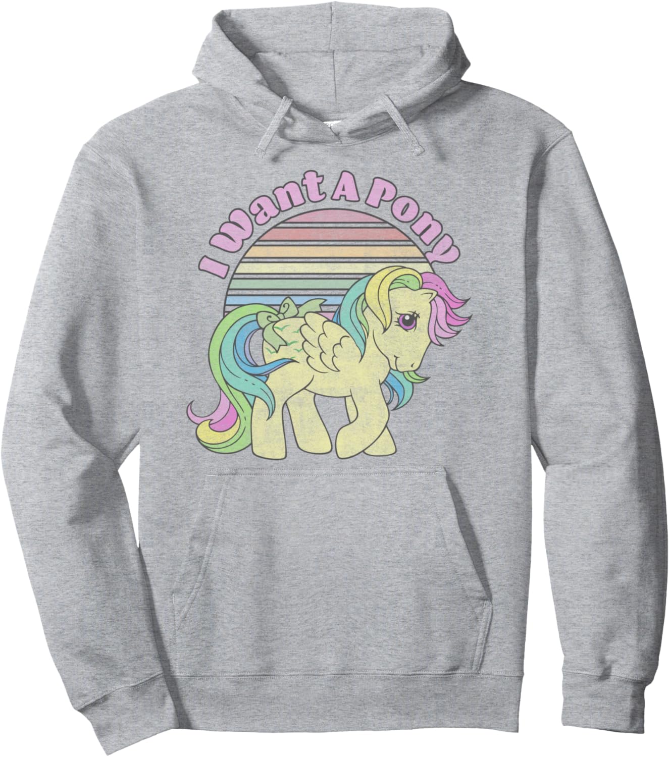 

Худи My Little Pony Skydancer I Want A Pony Vintage Stripes, серая, Серый, Худи My Little Pony Skydancer I Want A Pony Vintage Stripes, серая