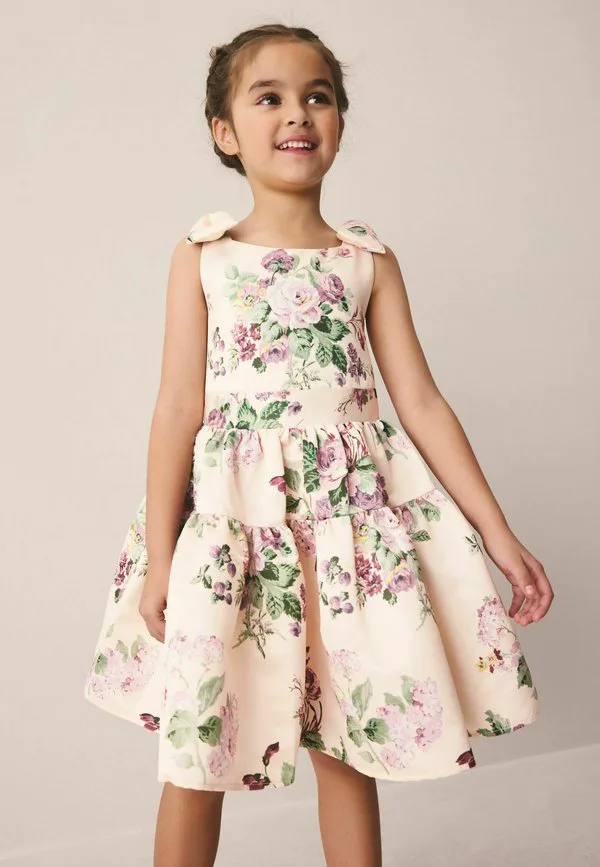 Коктейльное платье/вечернее платье прямого кроя с бантом на спине Laura Ashley, Pink Rosemore — фото 2