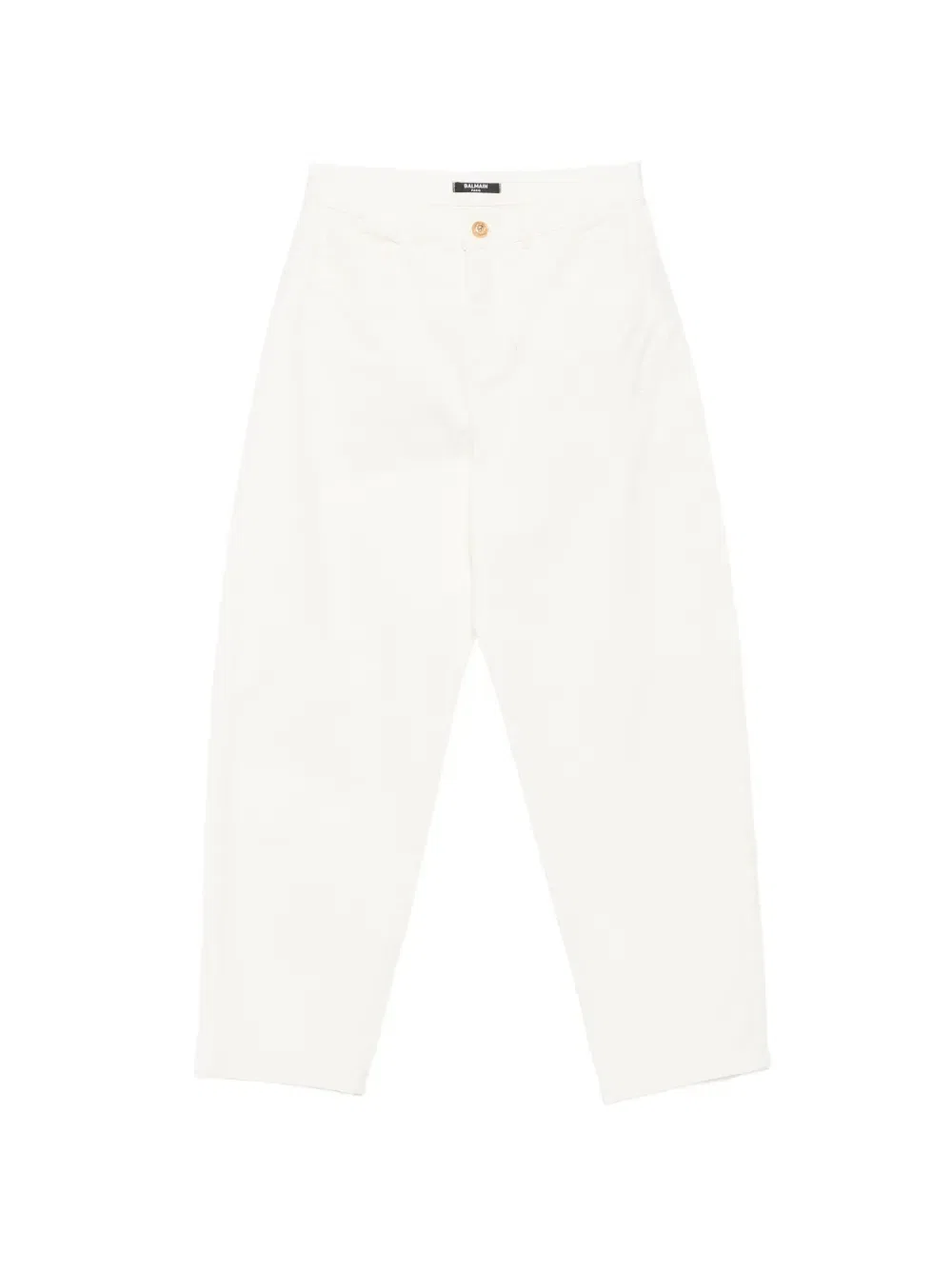 Джинсы с петлями для ремня Balmain Kids, бежевый