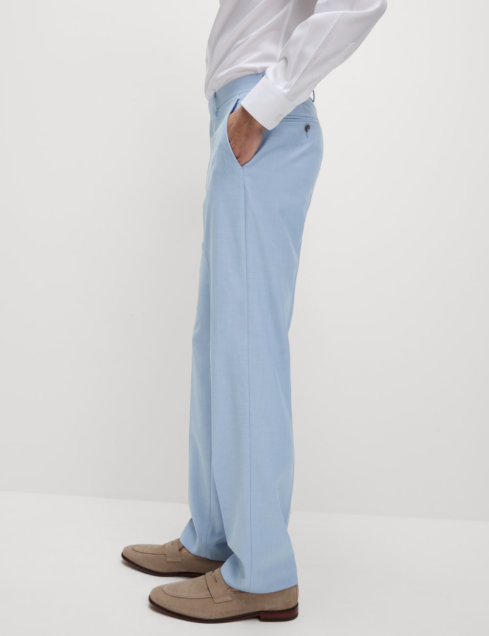 

Эластичные брюки-костюмы Regular Fit Marks & Spencer, бледно-голубой