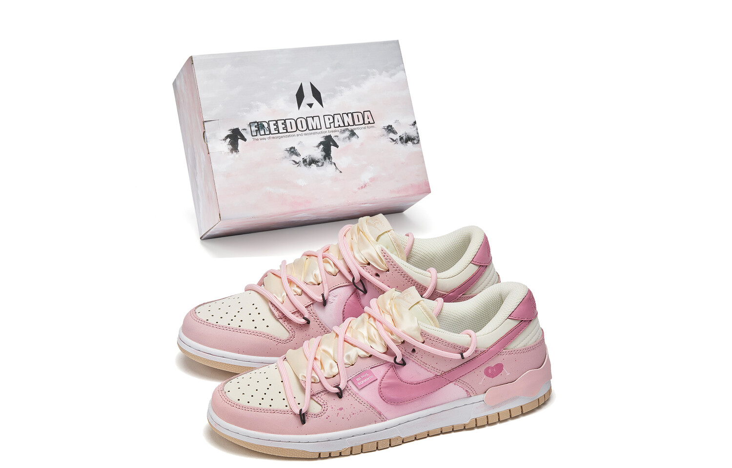 

Кроссовки Nike Dunk Skateboarding Shoes Men Low-top Pink, розовый