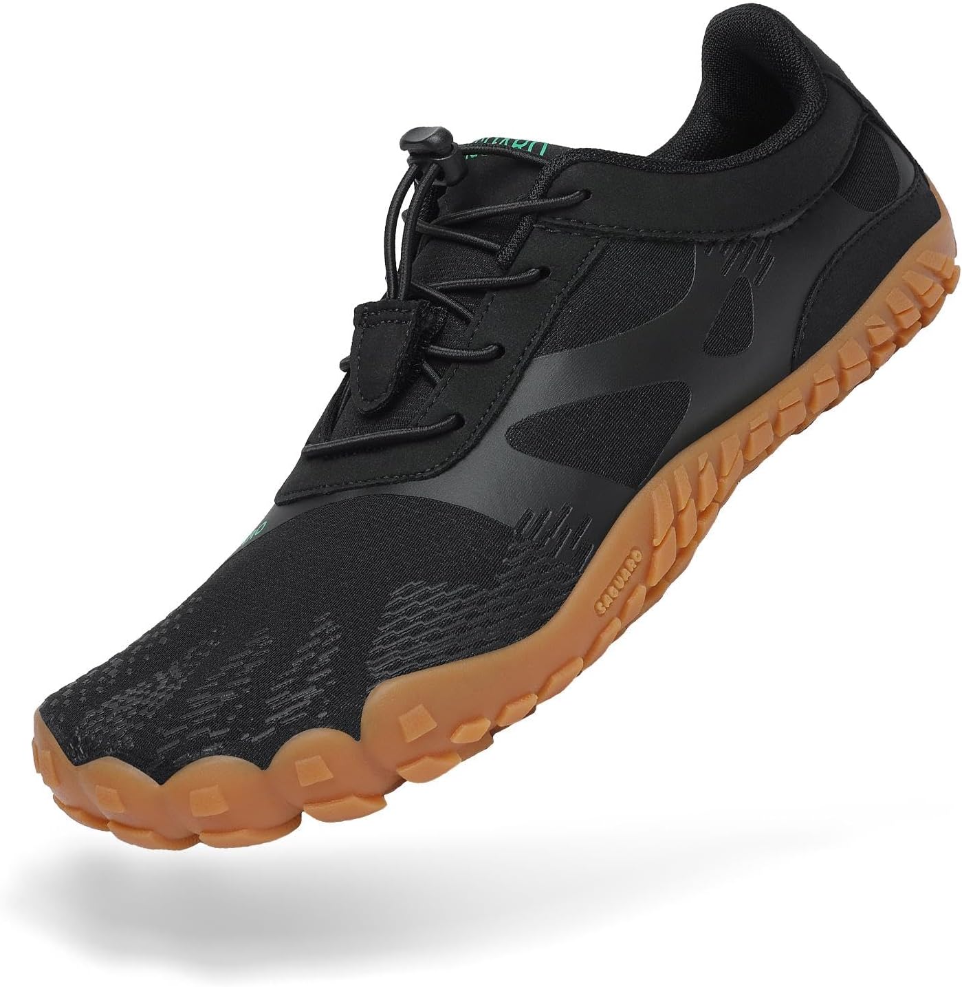 

SAGUARO Женские и мужские кроссовки для бега, минималистичные кроссовки для трейлраннинга, с широким носком и нулевым перепадом высоты подошвы, для кросс-тренинга на открытом воздухе, черный