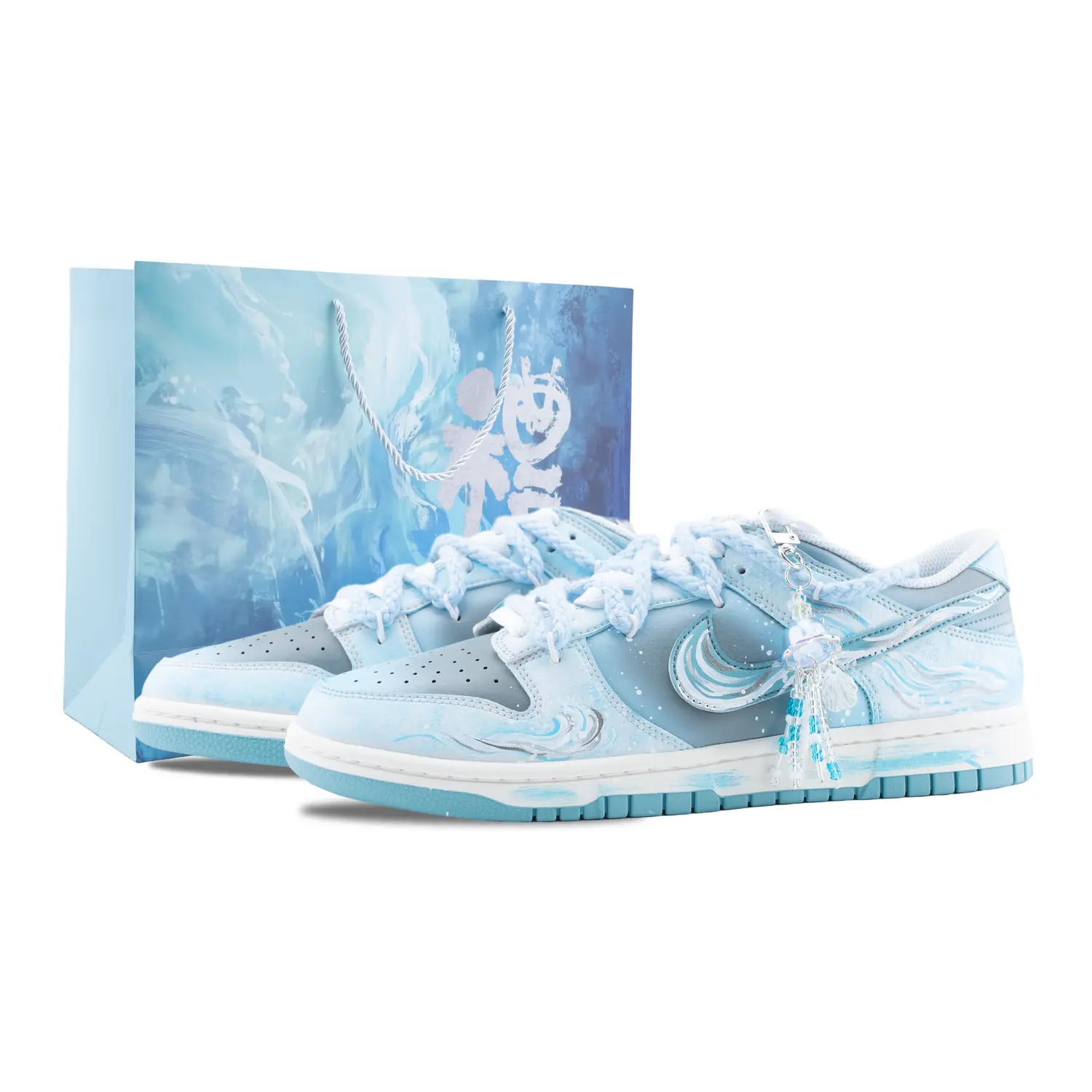 

Nike Кроссовки для скейтбординга Dunk Blue Bell Dream, износостойкие, синие, мужские