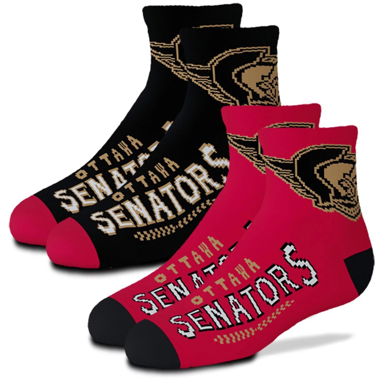 

Комплект из двух носков длиной в четверть команды Youth For Bare Feet Ottawa Senators Unbranded