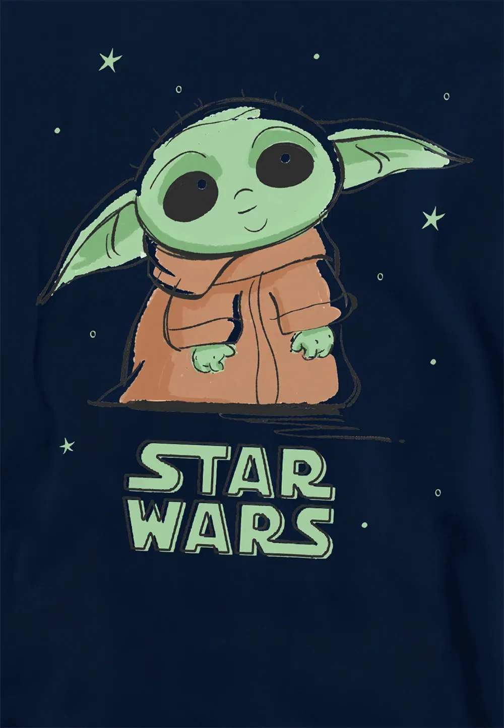 Детская худи Star Wars Grogu Splash, Disney, темно-синий — фото 2
